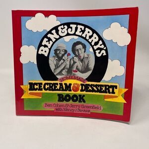 1987 Ben & Jerry’s Homemade Ice Cream Dessert Book Paperback Vermont